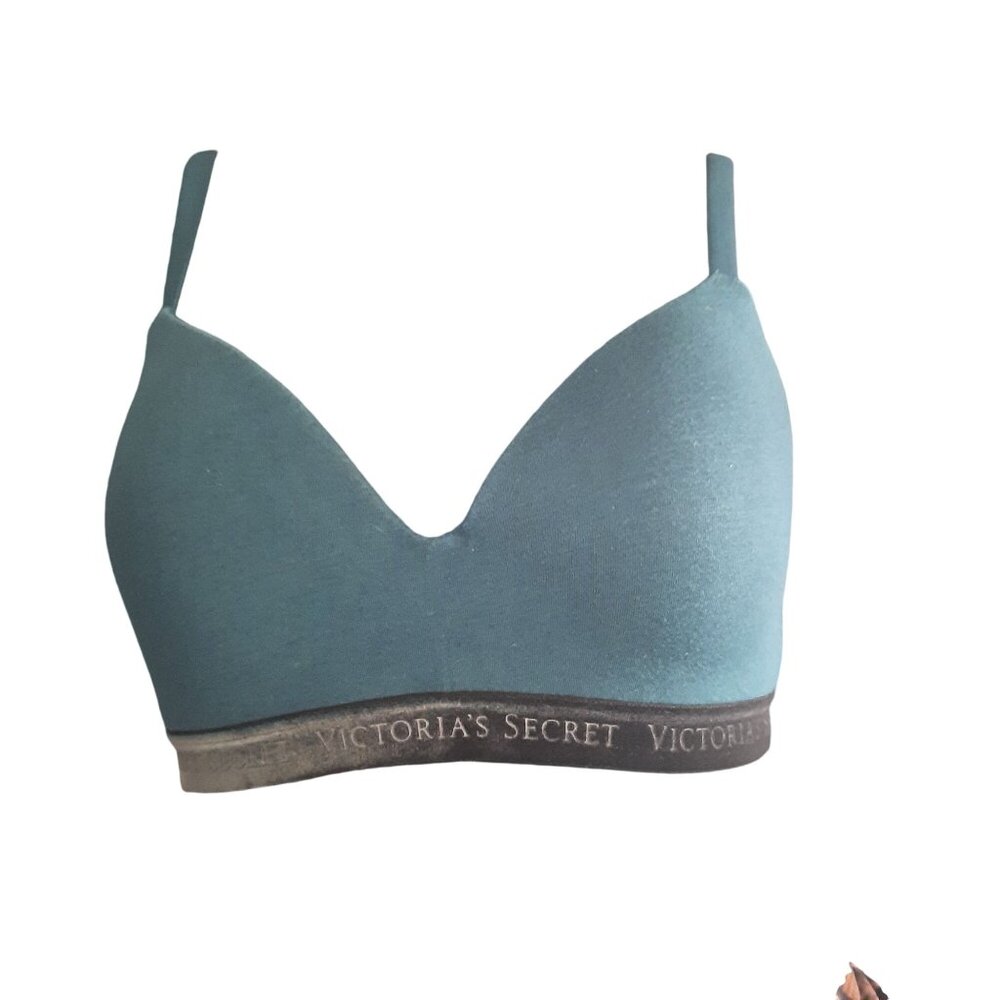 Victoria Secret's Green Aqua Lightly Linen Wireless Bra